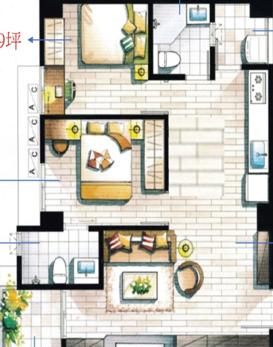 點我看大圖 【開箱】55萬打造夢想小窩!台南小資系統櫃裝潢分享