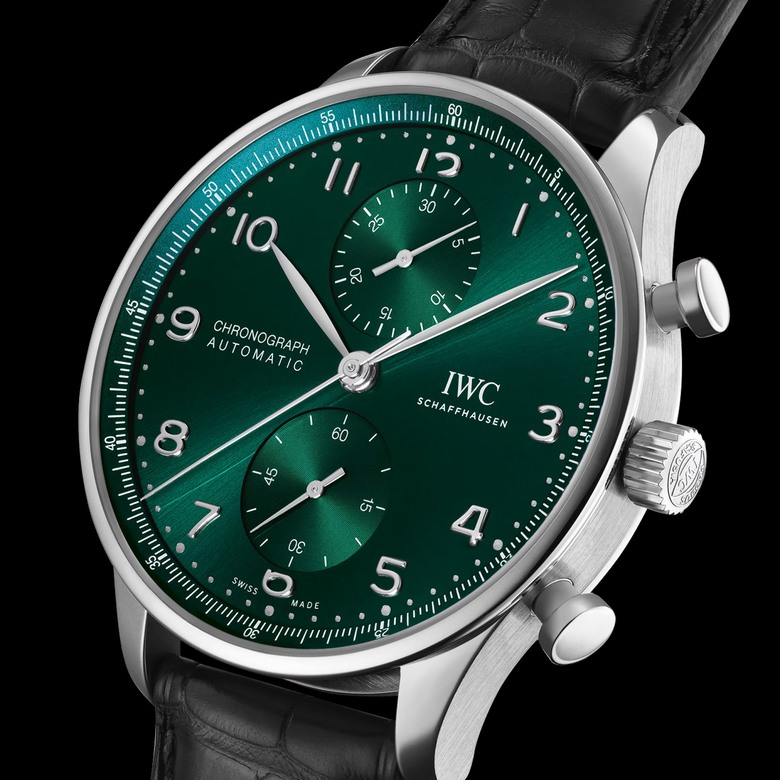 點我看大圖 IWC Portugieser Chronograph Green Dial