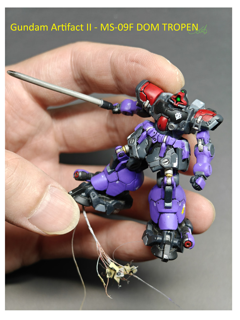 【作品分享】Gundam Artifact II - MS-09F DOM Tropen 微縮模型電改