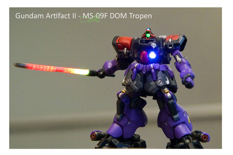 【作品分享】Gundam Artifact II - MS-09F DOM Tropen 微縮模型電改
