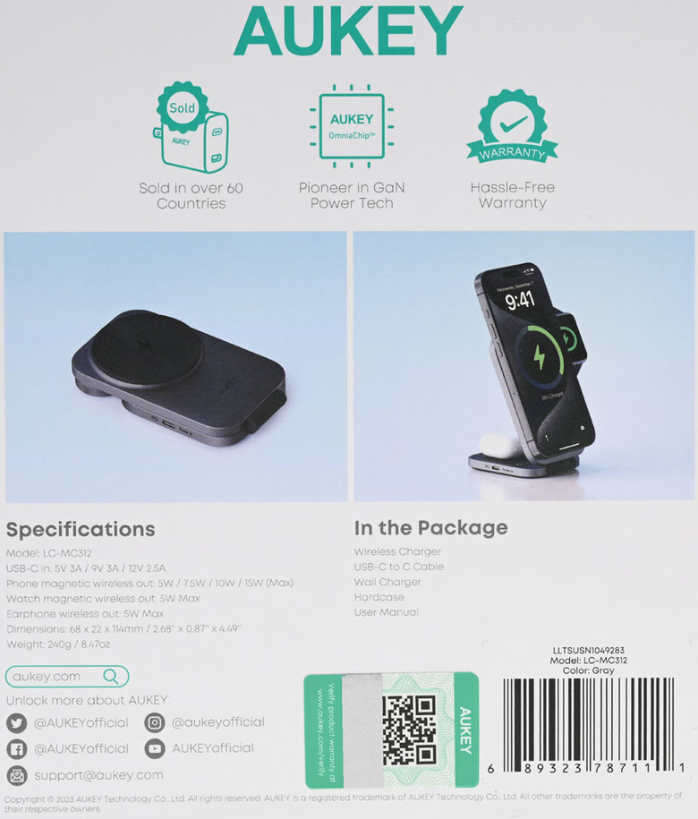 AUKEY MagFusion Z Qi2三合一磁吸折疊式旅行無線充電盤開箱