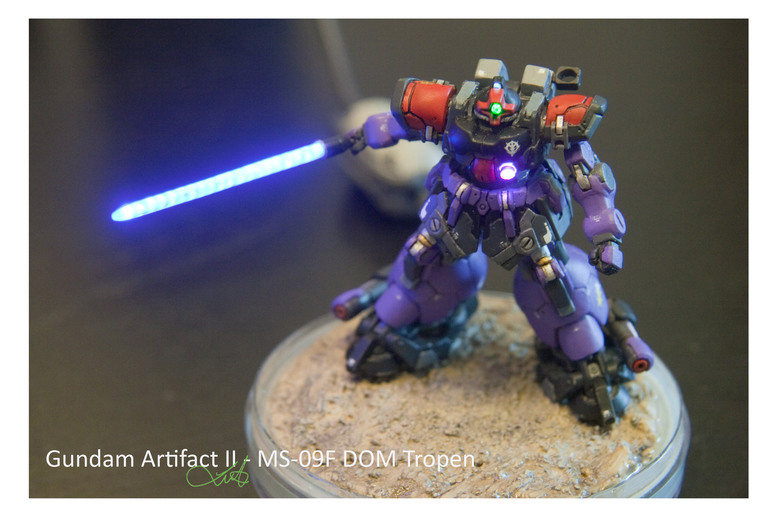 【作品分享】Gundam Artifact II - MS-09F DOM Tropen 微縮模型電改