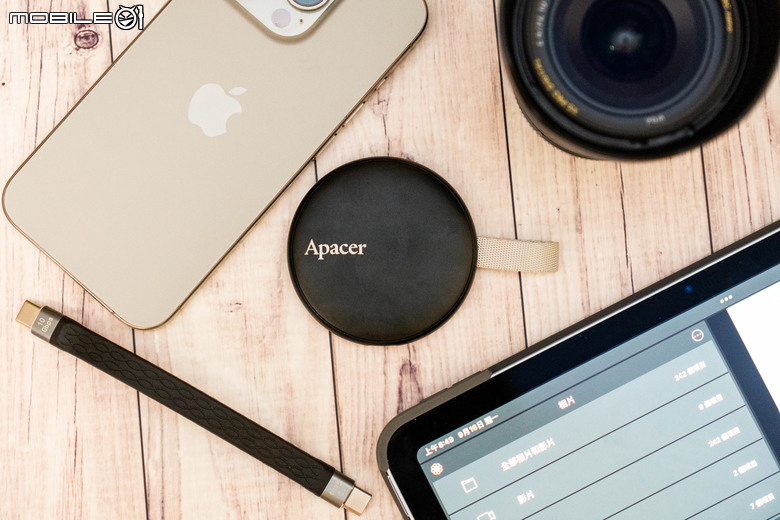 Apacer AS725 Magnetic Portable SSD 開箱實測 以迷你合手觸感隨身擴充 iPhone 容量