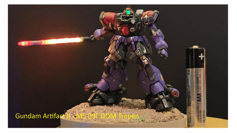 【作品分享】Gundam Artifact II - MS-09F DOM Tropen 微縮模型電改