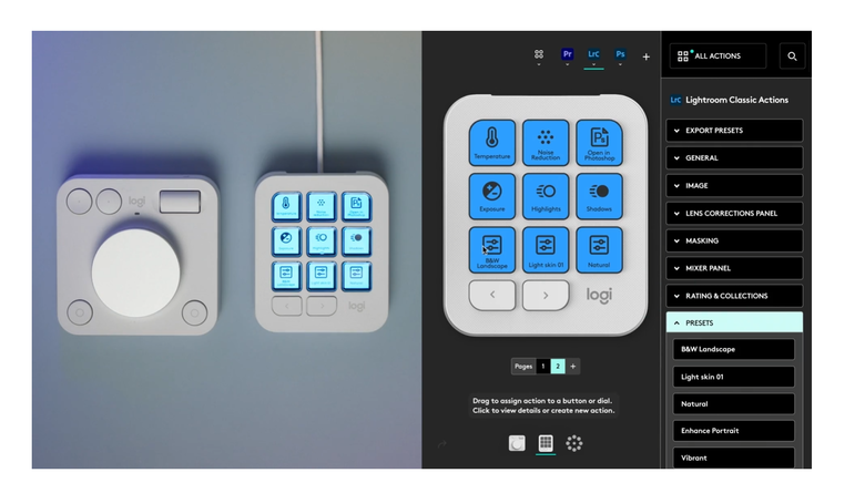 羅技推出 MX Creative Console 快速按鍵與旋鈕控制器 提供內容創作者更有效率創作環境