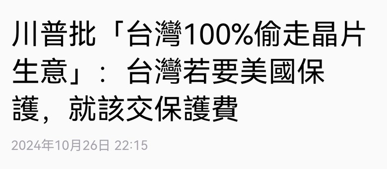 保護費 到底要付美國多少？