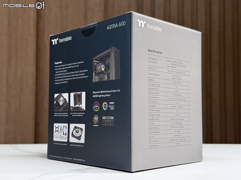 星辰繽紛燈效！雙塔散熱器 TT ASTRIA 600 ARGB