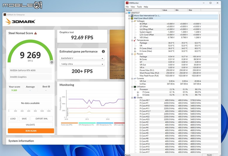 Intel Core Ultra 9 285K 處理器效能實測 多核心效能猛進但仍需軟體更新的轉身之作