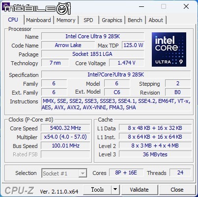 Intel Core Ultra 9 285K 處理器效能實測 多核心效能猛進但仍需軟體更新的轉身之作