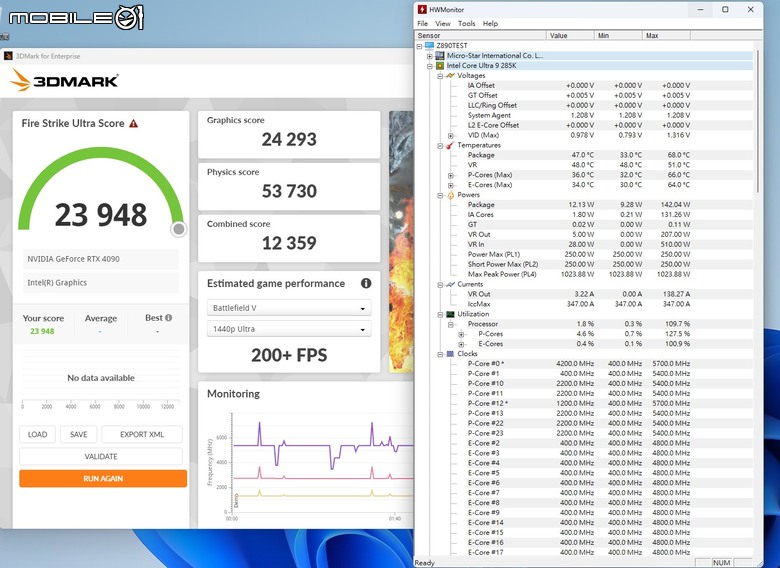 Intel Core Ultra 9 285K 處理器效能實測 多核心效能猛進但仍需軟體更新的轉身之作