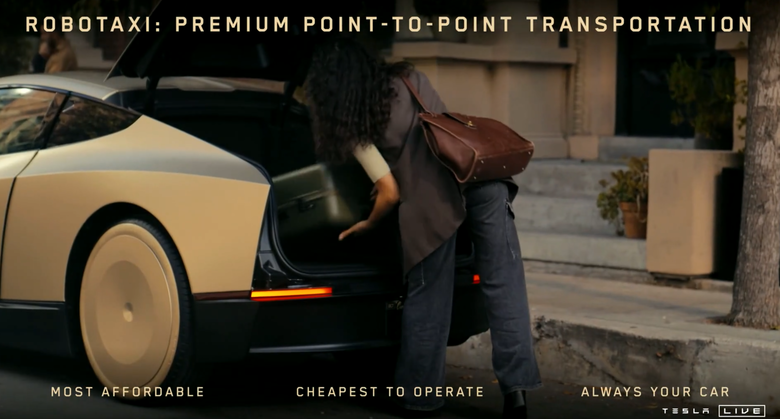 Tesla無人計程車Cybercab預計2026年量產問世|無人巴士與新一代機器人同場亮相!