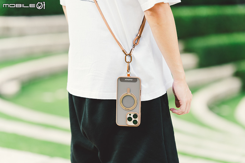 iPhone 16手機殼開箱 – MOMAX MagSafe 支架手機殼、手機編織掛繩開箱實測