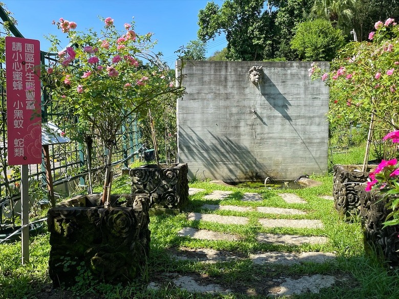 點我看大圖 七里香玫瑰森林花園,一年四季都有不同的風情,走走步道呼吸芬多精,春秋兩季有玫瑰花海可欣賞
