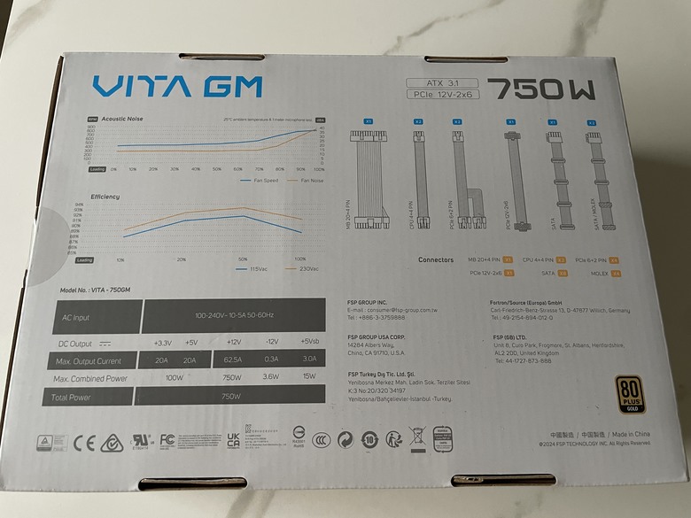 ATX 3.1/PCIe5.1新規範更安全兼容性更好的新電源 全漢 FSP VITA GM 750W 白色版開箱