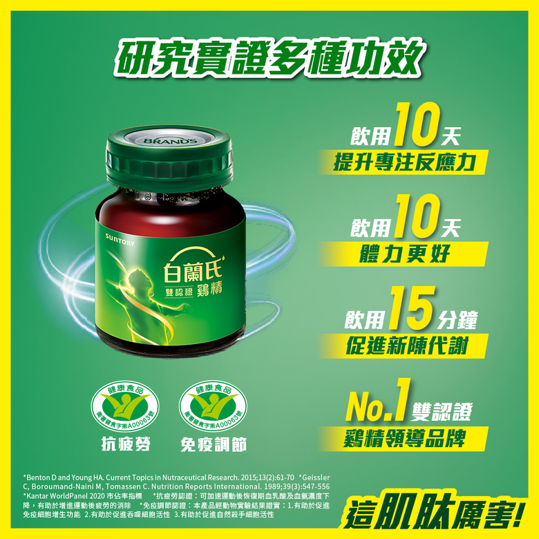 【百人試飲】白蘭氏雙認證鷄精丨這肌肽厲害！開啟活力思緒的每一天