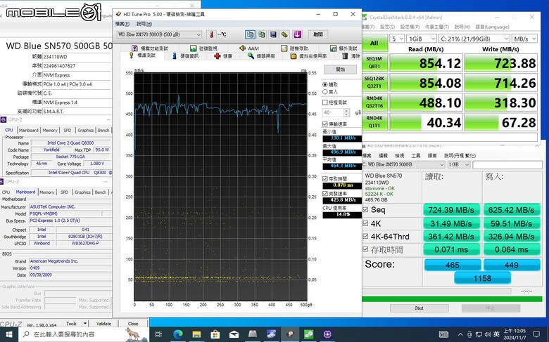 ASUS BM5240+ SN570 PCIE1X4 升級測試