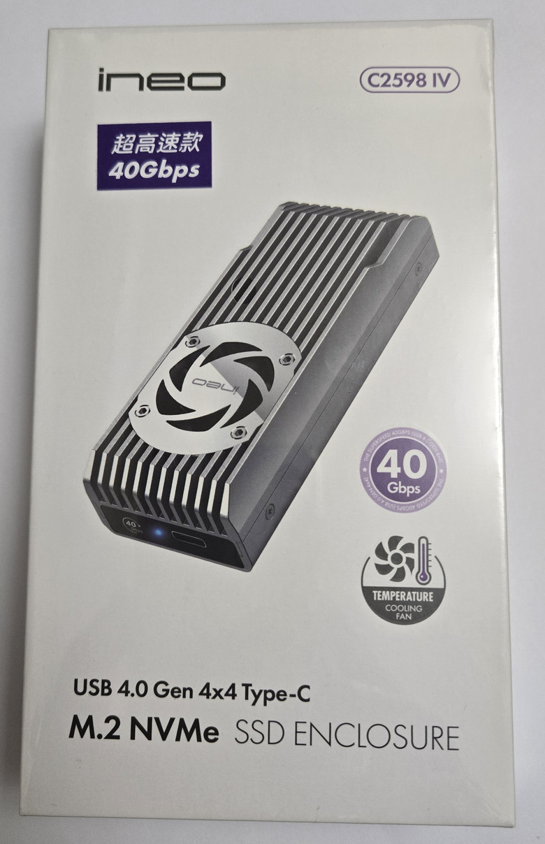 【開箱簡測】ineo C2598 IV Type C M.2 2280 NVMe USB4 外接盒效能簡測 (圖多)