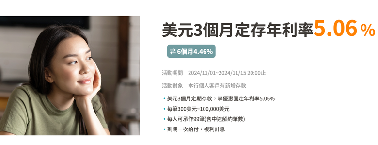 王道美金定存快進場