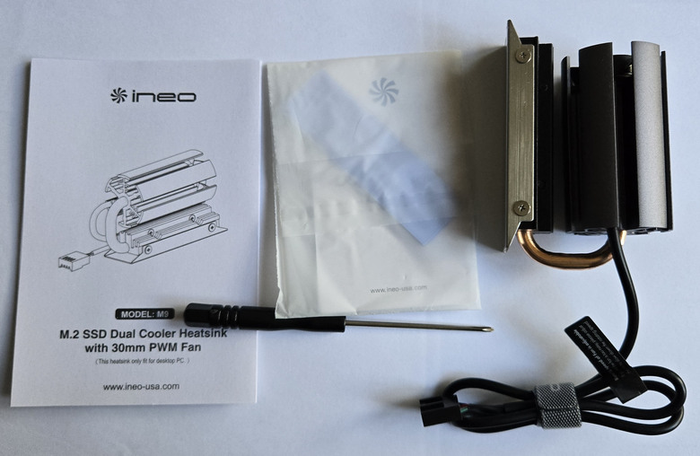 【開箱簡測】ineo M9 銅管火箭砲 M.2 NVMe SSD 2280 散熱器