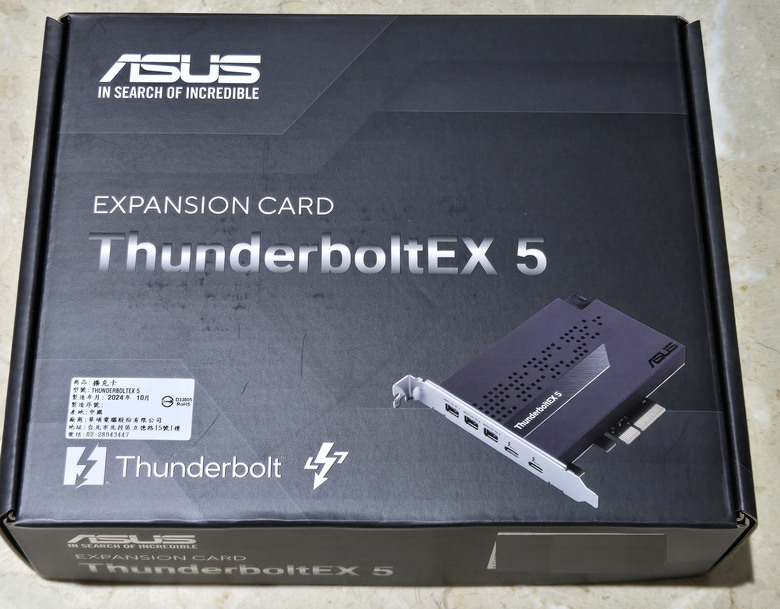 【開箱簡測】ASUS ThunderboltEX 5 擴充卡效能簡測 (圖多)
