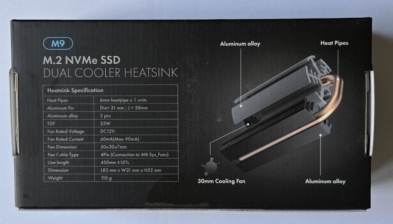 【開箱簡測】ineo M9 銅管火箭砲 M.2 NVMe SSD 2280 散熱器