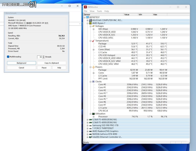 點我看大圖 AMD Ryzen 7 9800X3D 處理器實測 新一代頂尖遊戲效能定錨點