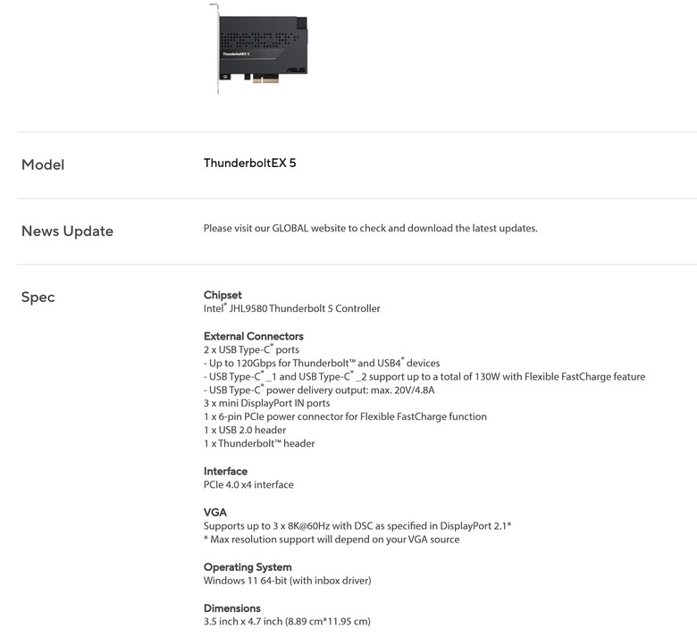 【開箱簡測】ASUS ThunderboltEX 5 擴充卡效能簡測 (圖多)