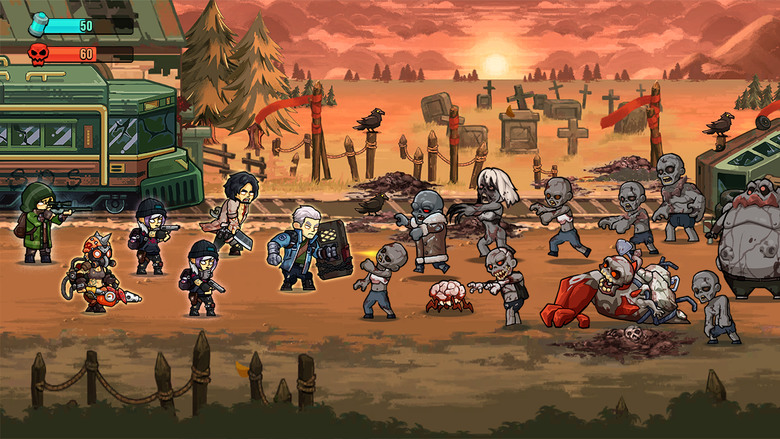 《殭屍戰爭:死亡之路》 Zombie Warfare: The Death Path 10月30日更新 美漫卡通風格 末日喪屍題材 | 召喚英雄 多樣職業 建立小隊 塔防卡牌策略戰鬥模式 爽快暴頭