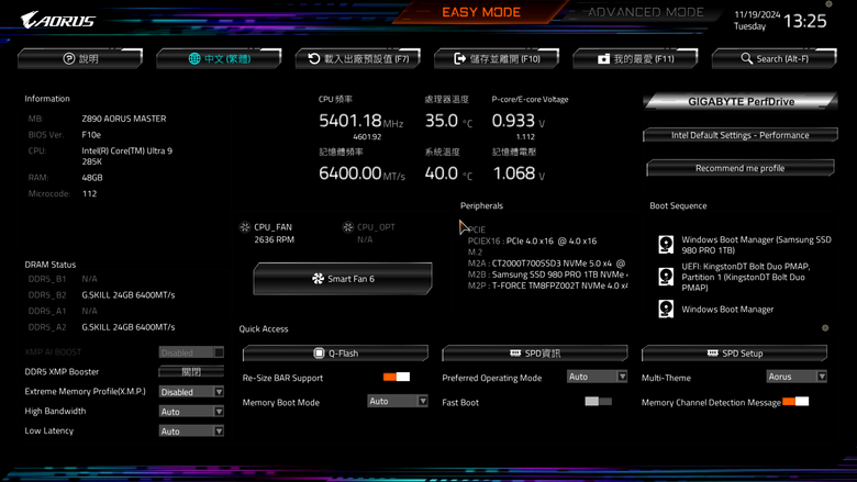 Gigabyte Z890 AORUS MASTER 主機板開箱 以海量周邊連接與 AI 超頻輔助功能打造全方位平台