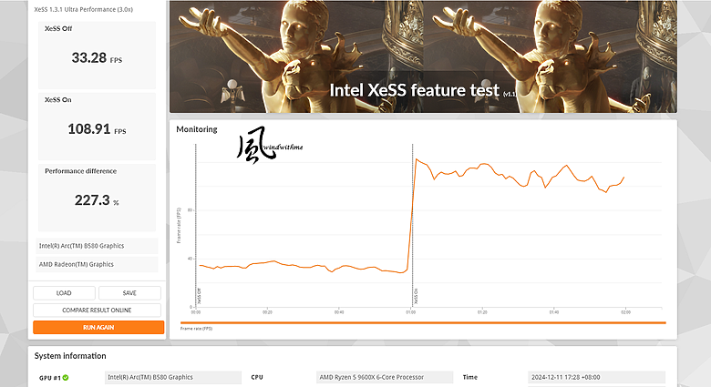 點我看大圖 Intel Arc B580搭載XeSS 2對比A750、4060Ti效能解析
