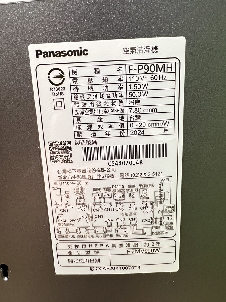 《Panasonic F-P90MH空氣清淨機》使用心得|空汙的守護者Nanoe™ X