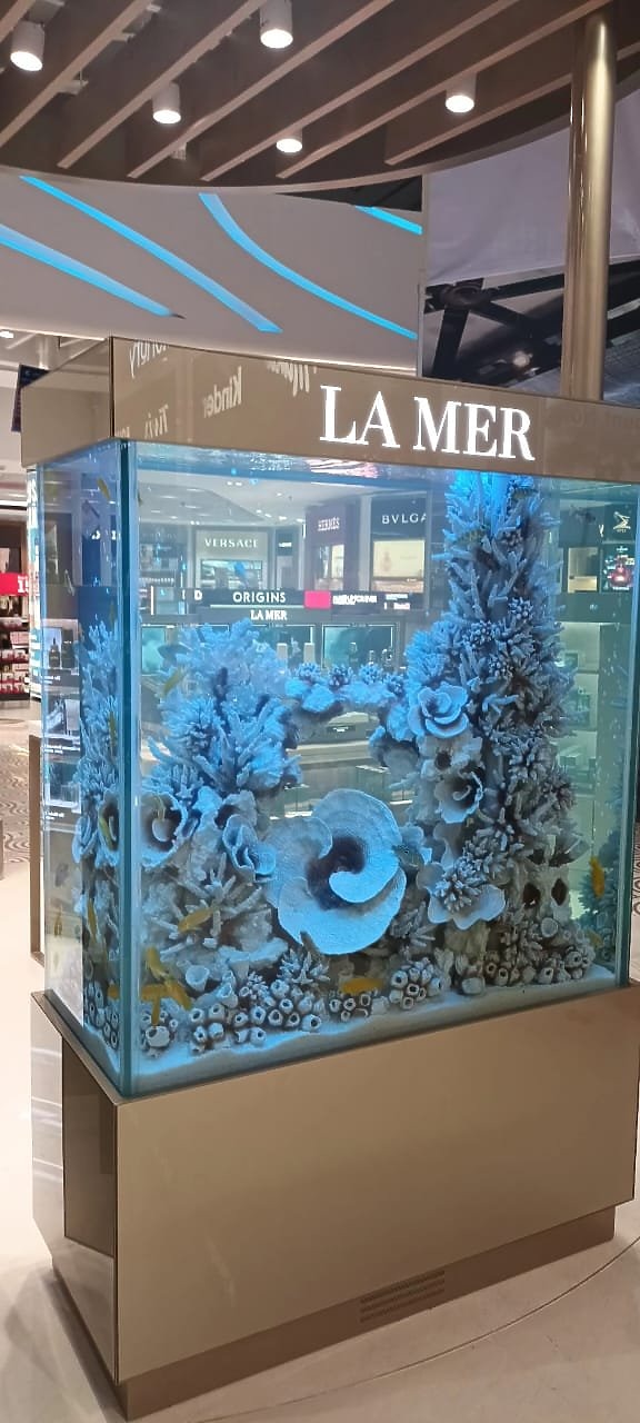 全球各地還有哪些化妝品櫃位像海洋拉娜水族箱一樣很有創意的??