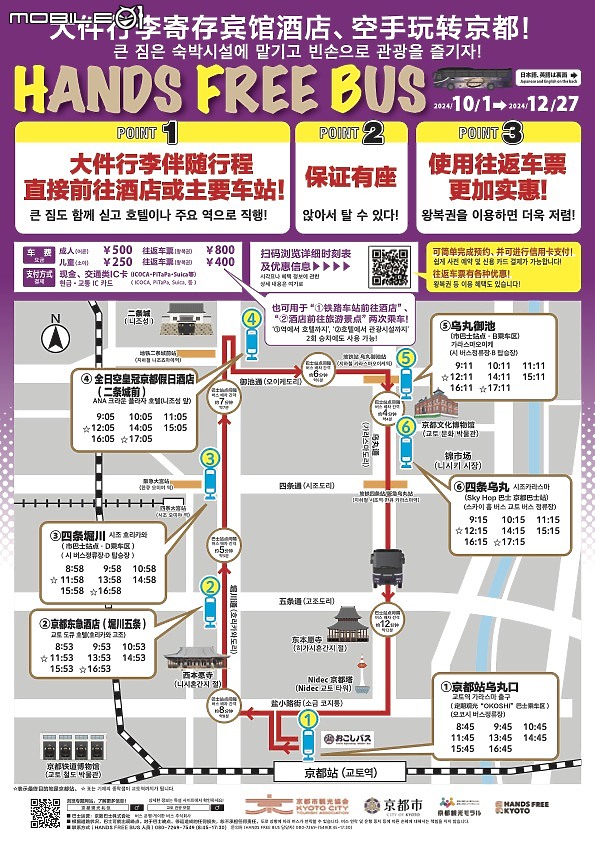 2024京都最新的 Kyoto Hands Free Bus, 搭乘經驗分享
