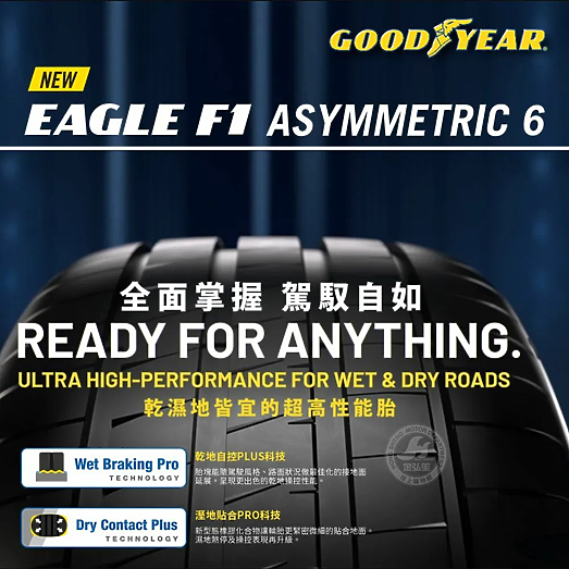 超越期待的表現-固特異EAGLE F1 ASYMMETRIC 6 體驗心得