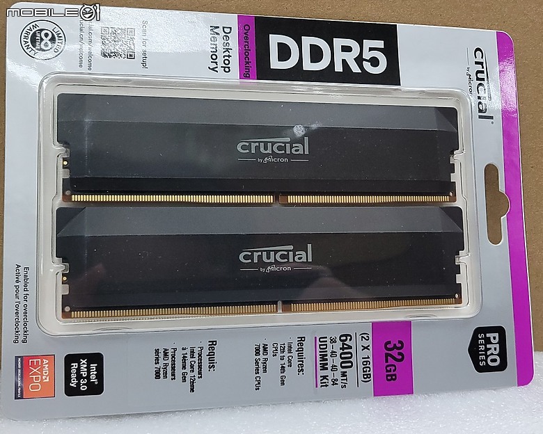 超低溫寒流來襲 開箱低調極速 Micron Crucial PRO D5 6400 32G(16G*2)超頻(雙通)黑色