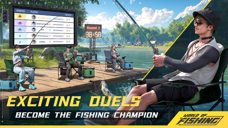 《釣魚世界》 World of Fishing 12月12日 通知上架 模擬真實釣魚的3D休閒手遊 | 第一視角體驗拋、刺、滑等操作 拜訪著名漁場 收集不同魚種 高清3D真實感 簡單易玩