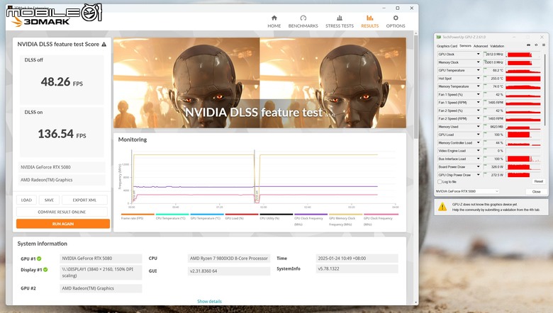 點我看大圖 NVIDIA GeForce RTX 5080 創始版顯示卡開箱實測 老黃刀法再度精湛切割 4K 解析度遊戲新顯卡的必選之作?
