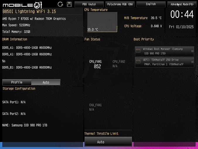 點我看大圖 規格升級 AM5 ITX 新兵 ASRock 華擎 B850I Lightning WiFi ITX 開箱