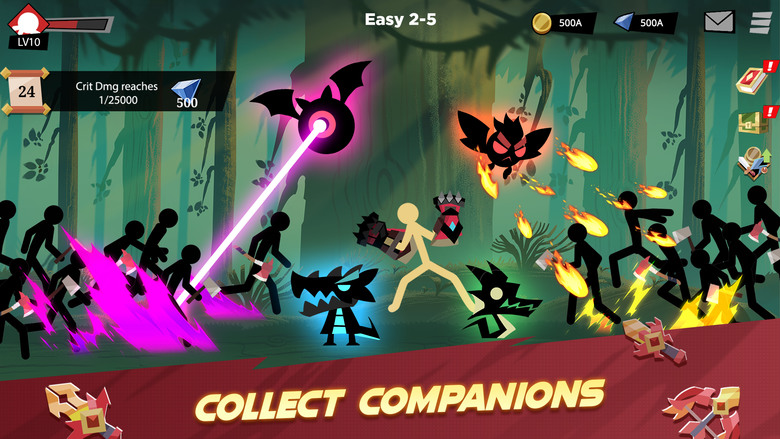 《棍人對戰怪物: Idle RPG》 Stickman vs Monster 1月2日 通知上架 橫版火柴人題材放置型 RPG | 快節奏動作 ARPG 技能升級 抽取武器、技能、寵物