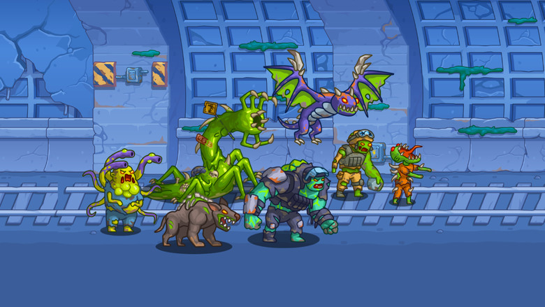 《塔式列車:殭屍防禦 2D》 Tower Train: Zombie Defense 2D 末日世界 殭屍來襲 軌道列車 聚集倖存者 建立軍隊 對抗一波又一波的殭屍 收集升級英雄 管理基地