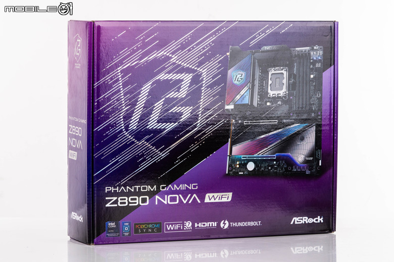 華擎 PHANTOM GAMING Z890 NOVA WIFI 主機板開箱實測 以雙生旗艦配置提供不同視覺選擇