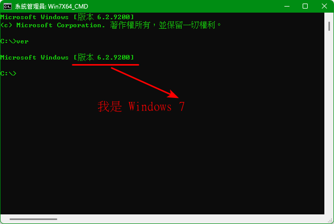 奇怪的 Windows VER 指令