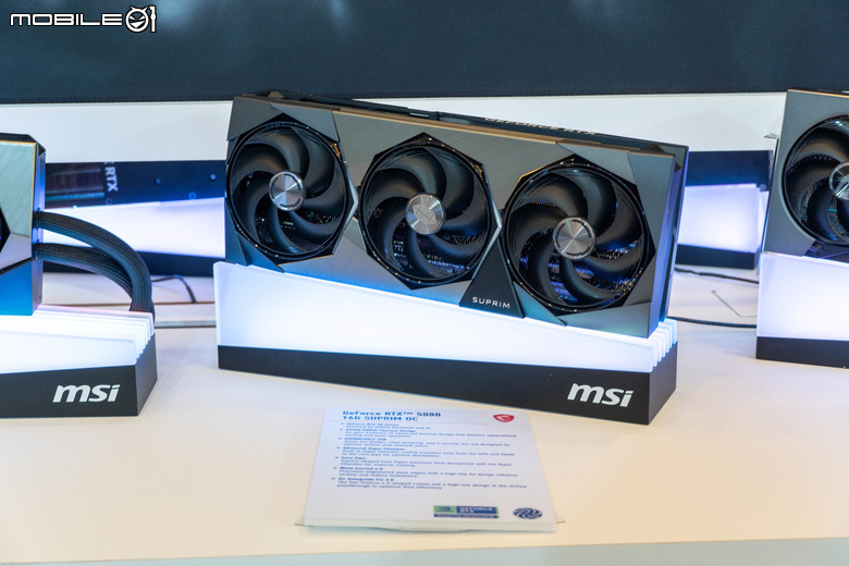【CES2025】微星展示全系列 RTX 50 系列顯示卡 以加大散熱設計應對更高性能表現