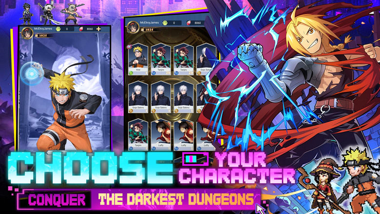 《像素決鬥》 Pixel Duel 超多日本動漫 IP 角色大集結 海賊王、火影忍者、鬼滅之刃、死神、犬夜叉、約會大作戰 | 多重福利 免費 1000抽 | 輕鬆放置 招募養成 組建小隊 多樣遊戲玩法