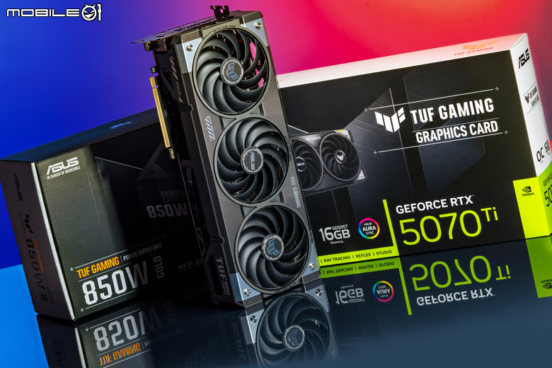 ASUS TUF GeForce RTX 5070 Ti O16G GAMING 顯示卡開箱實測 以優異散熱性能帶來效能加值的超頻卡選擇