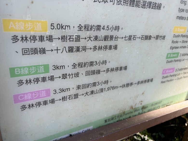 頂湖大凍山國家森林步道健行