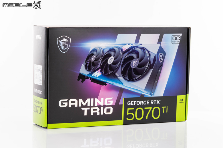 微星 GeForce RTX 5070 Ti 16G GAMING TRIO OC PLUS 顯示卡開箱實測 以大型散熱設計壓制效能提升熱情
