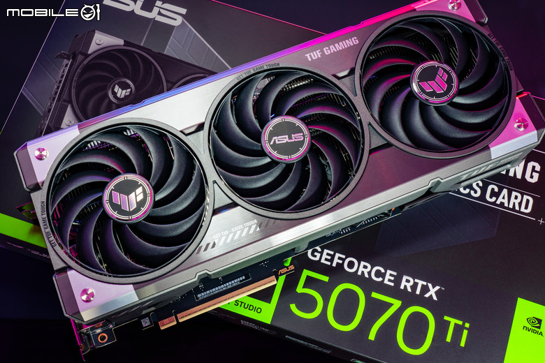 ASUS TUF GeForce RTX 5070 Ti O16G GAMING 顯示卡開箱實測 以優異散熱性能帶來效能加值的超頻卡選擇