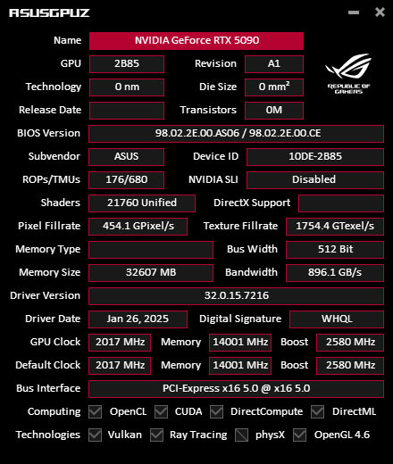 點我看大圖 動爪玩ROG ASTRAL GEFORCE RTX 5090超頻版-測試篇