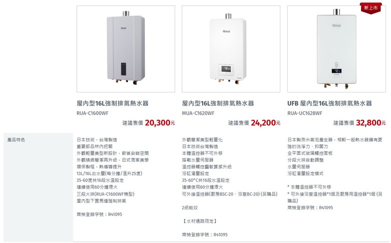 【開箱】林內16L奈米氣泡熱水器(RUA-UC1628WF)